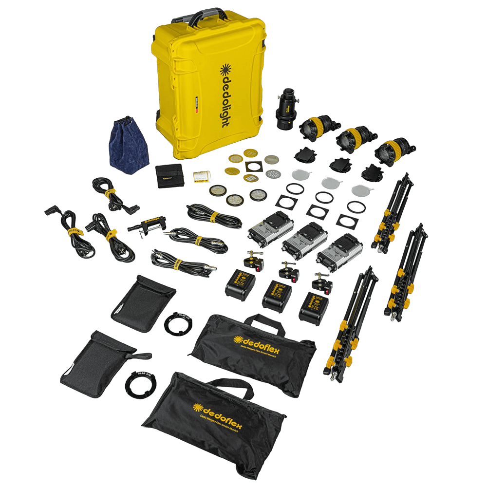 DedoLight Hard Case Kit (3x DLED7N Bi-color)