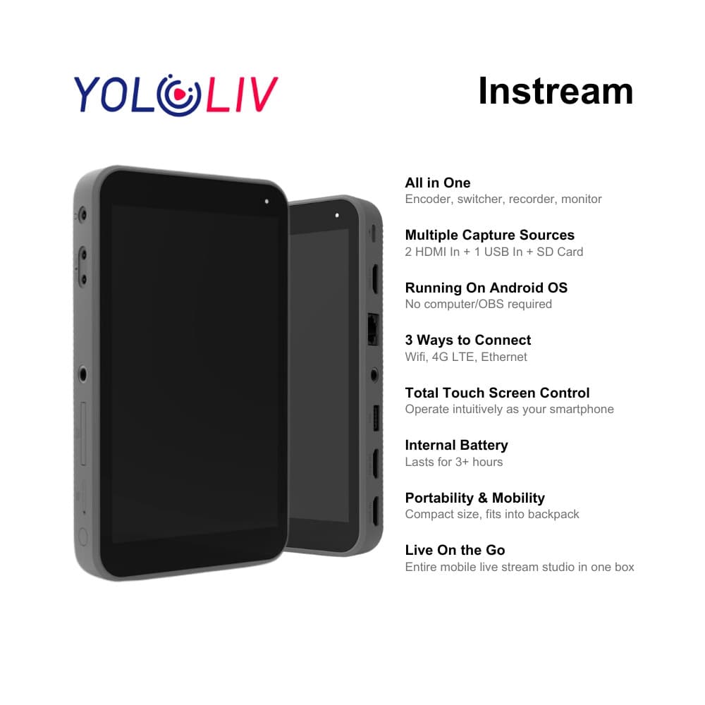 YoloLiv Instream Vertical Live Streaming Encoder