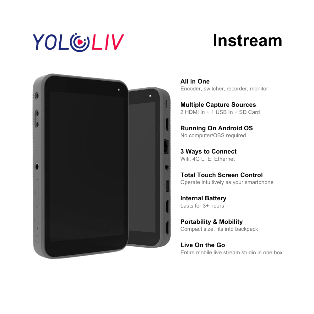 YoloLiv Instream Vertical Live Streaming Encoder